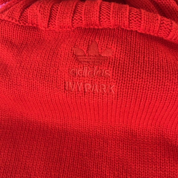 ADIDAS IVY PARK LADIES RED PINK TURTLE NECK SWEATER-M - Picture 9 of 10
